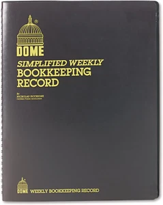600 Bookkeeping Record, Brown Vinyl Cover, 128 Pages, 8 1/2 x 11 Pages Supplies - Picture 1 of 12