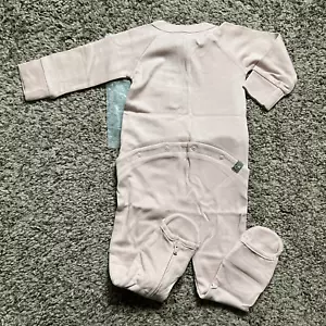NWT Goumi Kids Rose Footie SZ 6-12 mo Baby Zipper Jumpsuit Pink Bamboo Sleeper - Bild 1 von 3
