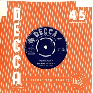 Marianne Faithfull - Summer Nights (7" Single 1965) VG+ - Picture 1 of 2