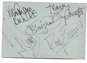Swinging Blue Jeans + Migil 5. Signed 1960s Autograph Album Page - Bild 1 von 3