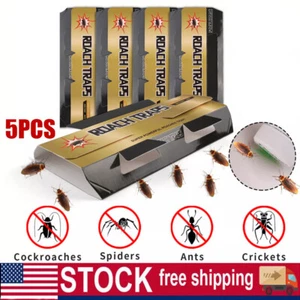 5×Roach Traps Pest Cockroach Pest Killer Bait Glue Trap Spider Indoor Control - Picture 1 of 12