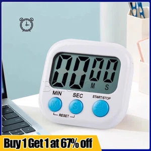 LCD Digital Kitchen Egg Cooking Timer Magnetic Count Down Clock Alarm Stopwatch - Picture 1 of 17
