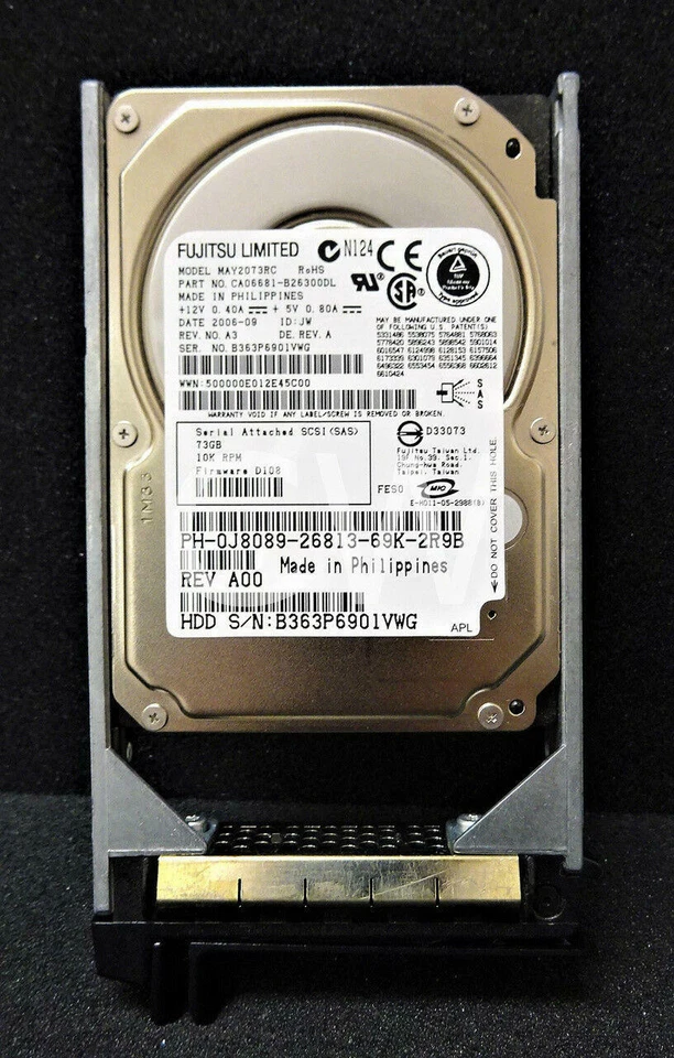 MAY2073RC Fujitsu 73GB 10000RPM 3Gbps HOTSWAP 2.5" SAS SERVER HDD Hard Drive - Image 1 of 2