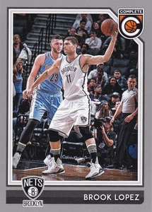 TARJETA PARALELA COMPLETA PANINI BROOK LOPEZ BROOKLYN NETS 2016-17 PANINI PLATA #216 - Imagen 1 de 1