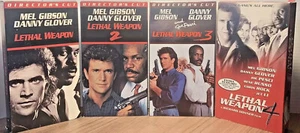Lethal Weapon 1-4 VHS Tape Lot Collection Mel Gibson, Danny Glover Action Movies - Picture 1 of 9
