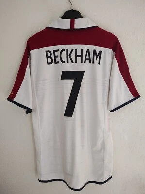 ENGLAND 2003-2004 EURO Beckham 7 camiseta shirt trikot maillot maglia M - Photo 1/4