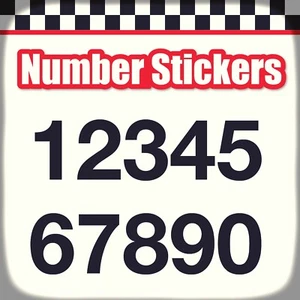 4" 6" 8" 10" Colors Die Cut Custom 3 Digit Classic Number Stickers 3 pcs 1128S - Picture 1 of 8