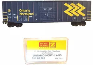 Z MTL 511 00 261 50ft Rib Side Box Car Plug Door Ontario Northland ONT - Picture 1 of 4