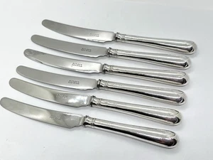 Set of Six Vintage 1930s Sterling Silver Handled Tea / Butter Spreaders - Picture 1 of 14