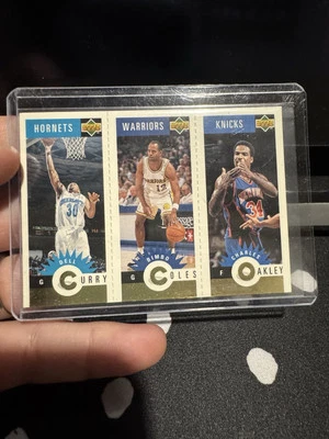 Mini tarjetas Collector's Choice 1996-97 doradas #M7 Curry/M29 Coles/M56 Oakley Foto 1 de 2