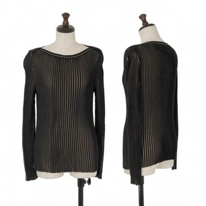 Jean-Paul GAULTIER FEMME Boat Neck Bicolor Rib Knit Sweater Size 40(K-115141) - Picture 1 of 12