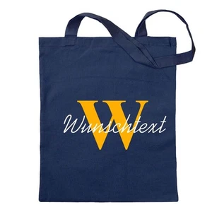 Personalisierter Stoffbeutel - mit Initial und Name - Strandtasche - Einkaufsta - Picture 1 of 91