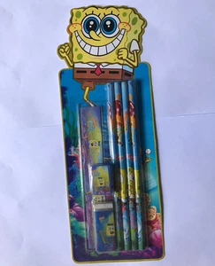 6 Schreibwaren Set Kinder Jungen Geburtstag Party Beute Geschenktütenfüller Sponge Bob - Bild 1 von 1