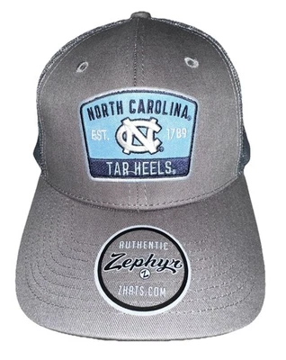 NORTH CAROLINA TAR HEELS Snapback Mesh by Zephyr Gray NWT - Image 1 of 4