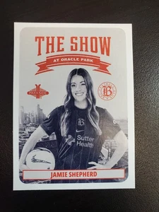 2025 Parkside NWSL Soccer - JAMIE SHEPHERD, Bay FC - "THE SHOW AT ORACLE" Card - Bild 1 von 2