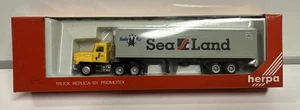 Herpa HO Scale Mack Cab With Sea Land Container On Trailer #6211 - Picture 1 of 5