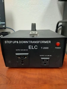 ELC T-2000 Watt Voltage Converter Transformer Step Up/Down 110v to 220v-110v AC - Picture 1 of 2