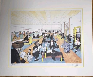 Martin Holt Oyrobics jüdischer Humor Cartoon Lithographie Kunst #207/350 signiert 25x19" - Bild 1 von 11