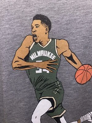 Homage NBA T-Shirt  Giannis All-Star  MVP Bucks Versatile Rim Runner Mens Large - Image 1 of 4