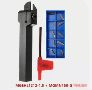 1P MGEHL1212-1.5 CNC Drehen Nut Werkzeug Halter +10P MGMN150-G Hartmetalleinsatz - Bild 1 von 16