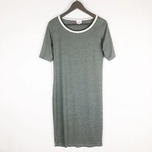 LuLaRoe Kleid Julia Gr. Medium einfarbig meliert grau Stretch einfach bequem - Bild 1 von 6