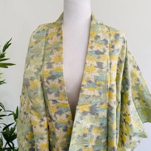 Maple Tsumugi LONG Vintage Silk Japanese Kimono Robe Evening Dress - Picture 1 of 8