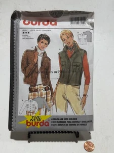 BURDA 3109 SIZES 8-18 JACKET VEST PATTERNS - Picture 1 of 3