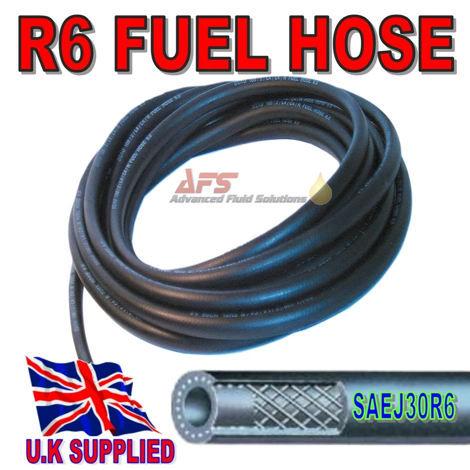 5mm Fuel Hose Line R6 Diesel Unleaded Rubber Petrol Pipe Nitrile NBR SAE Tubing - Image 1 of 1
