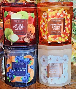 SCENTWORX~FALL CANDLES ~ 3 WICK Slatkin & Co~YOUR CHOICE~FREE SHIPPING!! - Picture 1 of 7