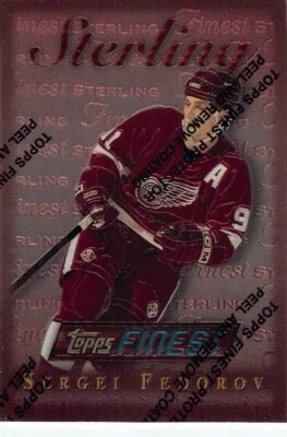1995-96 Topps Finest Sterling Sergei Fedorov #95 NM/MT REDWINGS W/COATING/SHARP - Image 1 of 2