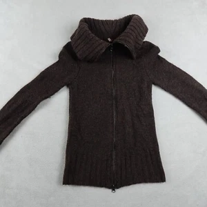 Free People Pullover Damen S braun Wollmischung Full Zip tailliert Stretch Boho kuschelig - Bild 1 von 23