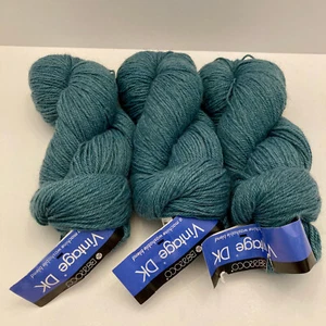 Berroco Vintage DK Yarn 2194 "Breezeway" Blue 3 Hanks Acrylic Wool Nylon Light - Picture 1 of 6