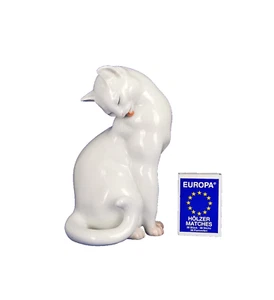 AUGARTEN WIEN Porzellanfigur Sitzende Katze Robert Ullmann 1674 Katze 14,7 cm - Picture 1 of 11