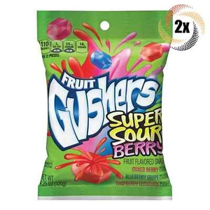 2 bolsas Gushers bocadillos súper agrios con sabor a fruta a bayas 3 sabores - 4,25 oz - Imagen 1 de 2