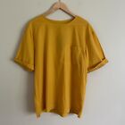 Zara Mustard Cotton Sort Sleeve Top Relaxed Fit