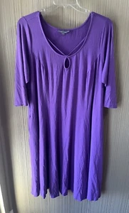 Abito donna taglie forti Jessica London viola taglia 24W - Foto 1 di 6