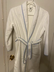 D Porthault 12years Kids Terry Bathrobe-Blue Piping Used & As Described On Pics. - Picture 1 of 6