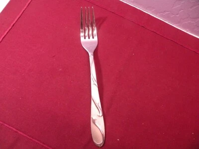1 Farberware Chipotle Sand Stainless Dinner Fork Satin Glossy Accents 8" - Image 1 of 4