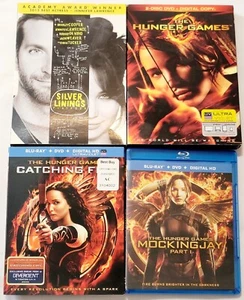 The Hunger Games & Silver Linings Playbook DVD, Catching Fire, Mockingjay Bluray - Picture 1 of 6