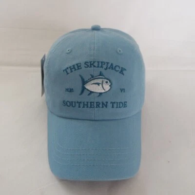 Southern Tide Big Iconic Fish Skipjack logo Adjustable Hat Ball Cap Light Blue L - Image 1 of 4