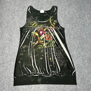 Luke and Lucy Ladies M Tank Top Heart & Sword Tattoo Women's Tank Top Love Kills - Picture 1 of 9