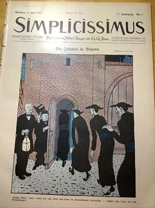 1912 RARE GERMAN SIMPLICISSIMUS MAGAZINE ~ Expressionist art era - Picture 1 of 5