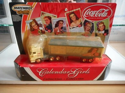 Matchbox Calender Girls Daf 3300 "Coca Cola" en blanc/bleu dans sa boîte - Photo 1/2