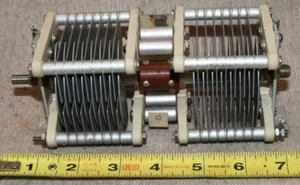 Condensador variable de aire de dos secciones Johnson 169-25 10-99pF por sección - Imagen 1 de 2