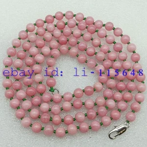 6 mm Rosa Rhodochrosit Rund Edelstein Perlen Halskette 20 Zoll Geburtstagsgeschenk Weihnachten - Bild 1 von 1
