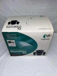 Logitech Soundman X2 Wired Speaker w/ Volume Control - Picture 1 of 5