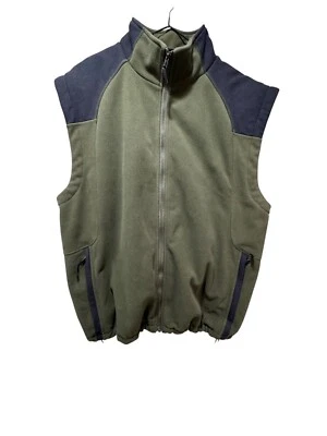 Cabela's Windshear Lined Fleece Vest Mens XL Tall Green Blue Thinsulate Full Zip - Image 1 of 4