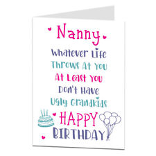 Funny Nanny Birthday Card