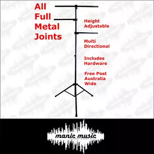 Lighting Stand 2.7m Tree Truss Tripod Heavy Gauge Steel Stage Disco + Hardware - Foto 1 di 9
