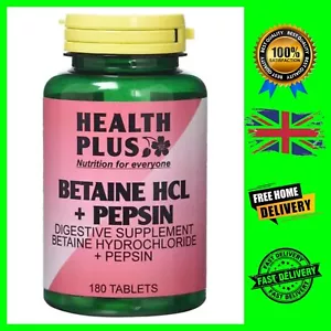 Health Plus Betaine Hcl + Pepsin Digestive Health Supplement - 180 Tablets - Picture 1 of 5